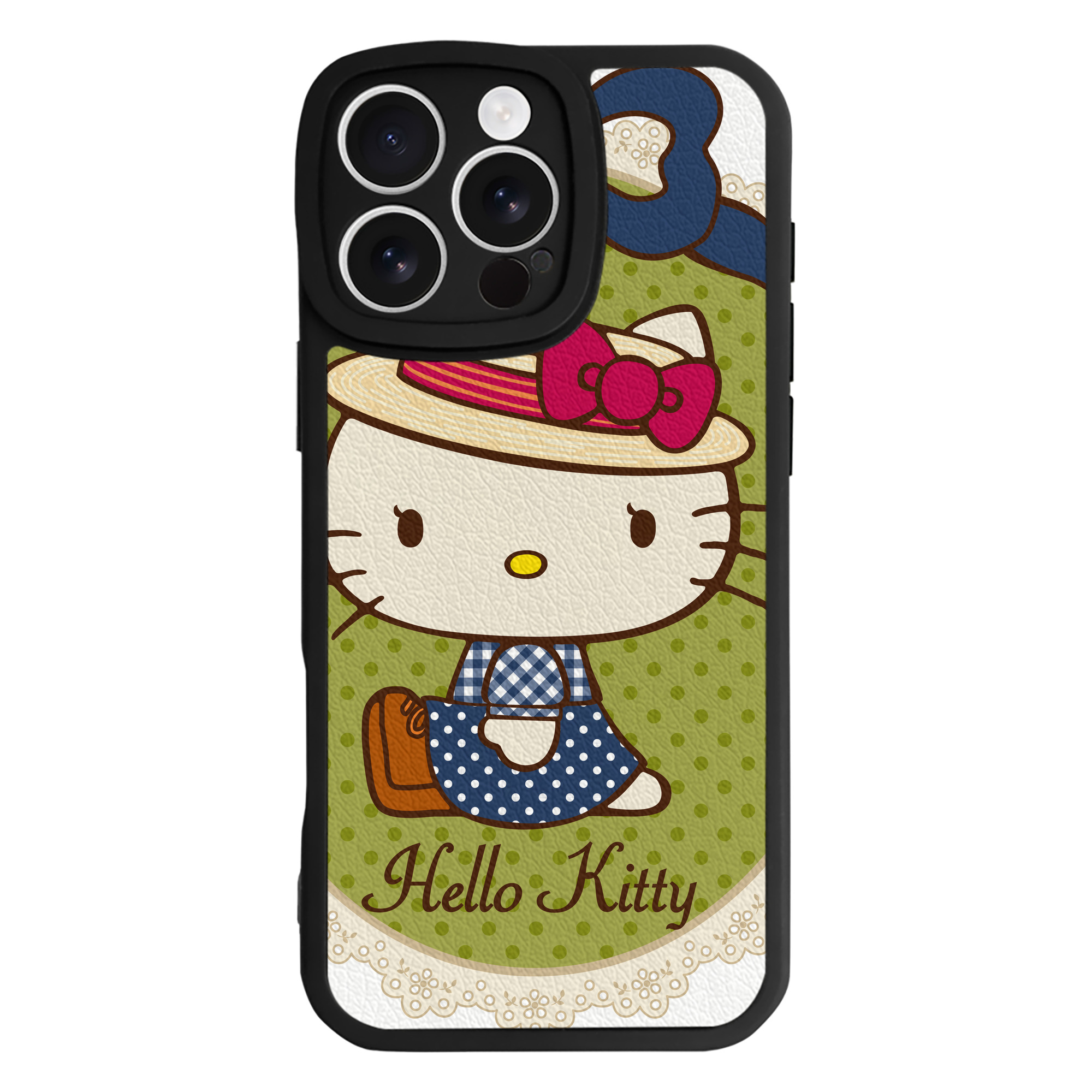 （画像用） Hello Kitty ハローキティ 【iPhone 16シリーズ対応】シリコンスマホケース（レザー調） 材質：シリコン